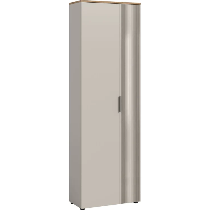 Garderobenschrank (B/H/T: 60x195x36 cm) in Kaschmir Nachbildung und Kaschmir Nachbildung