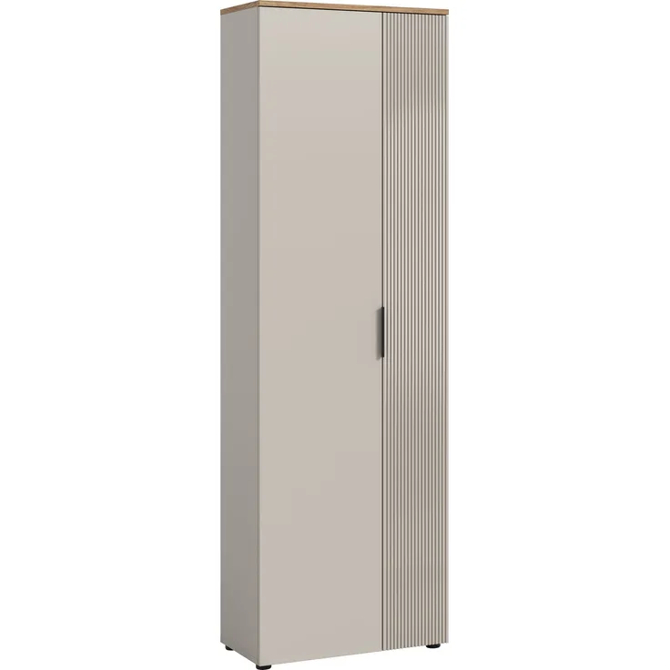 Garderobenschrank (B/H/T: 60x195x36 cm) in Kaschmir Nachbildung und Kaschmir Nachbildung