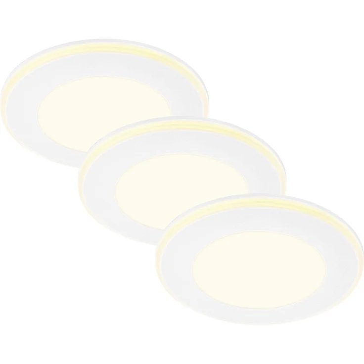 Briloner LED-Einbauleuchten 3er Set Mini 4,9W ,425lm weiß Nachtlichtring – Bild 4
