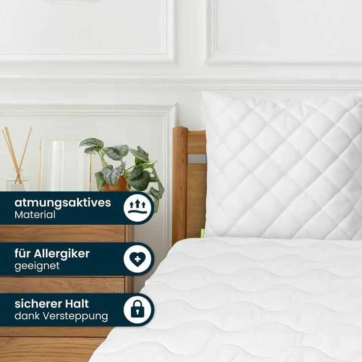 Gentle North Microfaserbettdecke + Kopfkissen Bettdecke & Kopfkissen - 2-Set Kopfkissen - Ganzjahresdecke, Füllung: 100% Polyester, Reißverschluss beim Kissen - waschbar - allergikerfreundlich – Bild 2