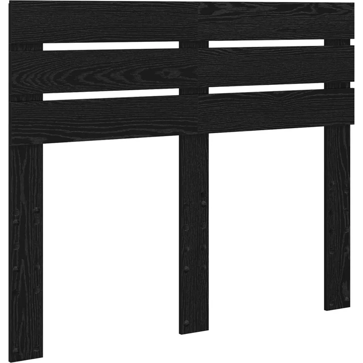 vidaXL Bettrahmen Schwarz 120 x 200 cm Massives Kiefernholz 3411432 – Bild 5
