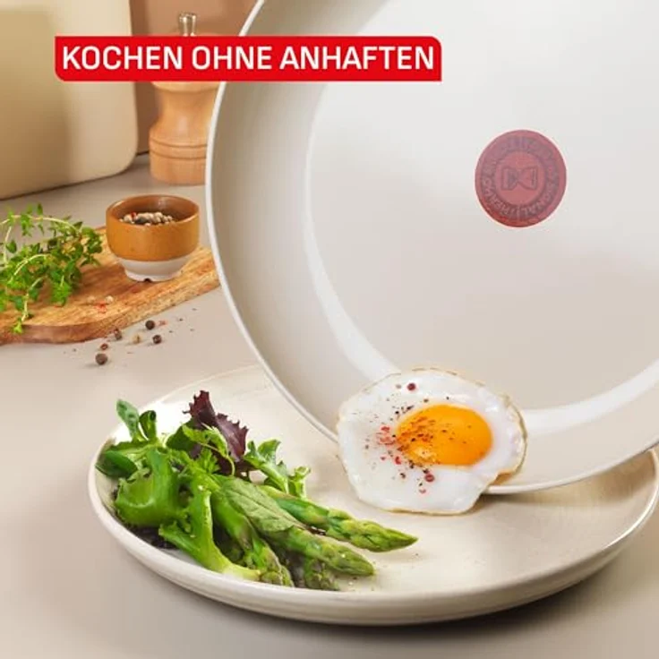 Tefal CERA BRIGHT ON Topf-Set, 7tlg. Keramikset aus 100% recyceltem Aluminium, Antihaftbeschichtung und Thermo-Fusion Boden – Bild 4