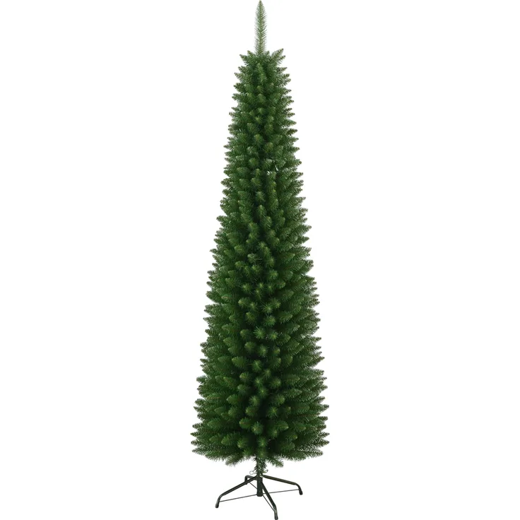 Weihnachtsbaum "Slim", Metallfuss, grün, 210 cm