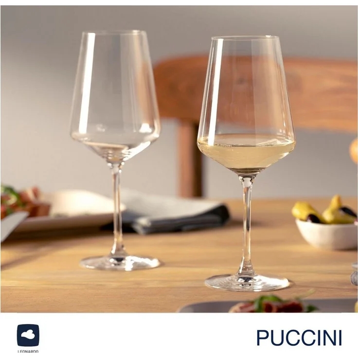 LEONARDO Weißweinglas Gläser-Set PUCCINI + Poliertuch, 7-teilig, Kristallglas, 6 Weisswein Gläser mit Poliertuch – Bild 4