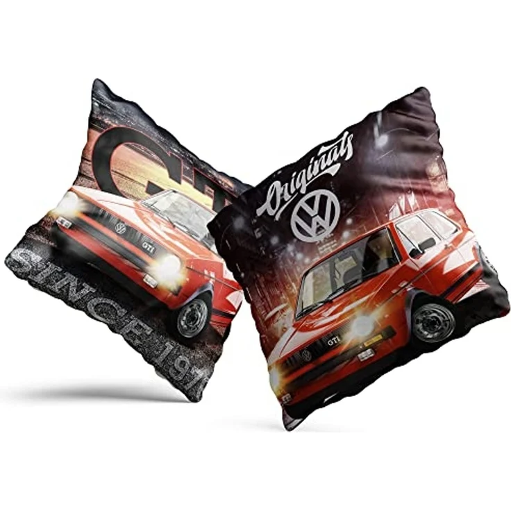 BERONAGE Dekokissen VW Volkswagen Golf GTI 40 x 40 cm Kissen passend zur Bettwäsche 088 – Bild 4