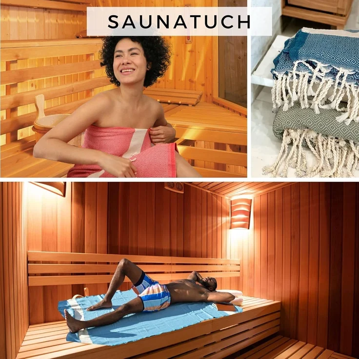 furora HOLIDAY Saunatuch Saunahandtuch Saunatuch Damen + Herren, Hamamtuch groß 100x200 XXL – Bild 4