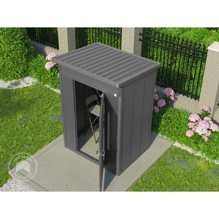 GFP Primeyard Gerätehaus Metall Gartenhaus 158x122x231 cm Geräteschuppen Pultdach anthrazit – Bild 3