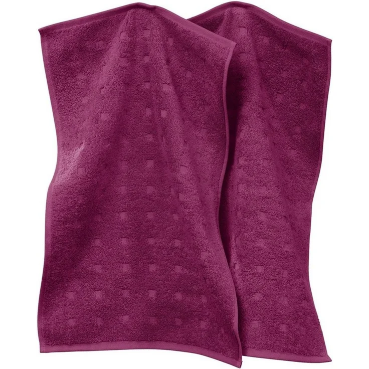Möve Gästehandtuch Gästetuch 2er-Pack "Quadretti", Frottier (2-St), Walk-Frottier Uni – Bild 1