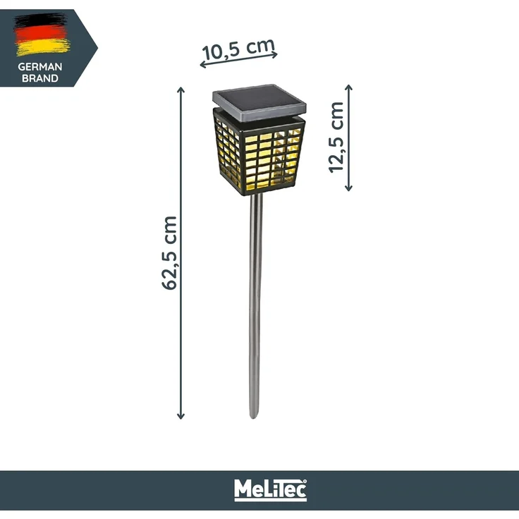 MeLiTec Solar Gartenleuchte SO46 flackernder Laterneneffekt – Bild 6