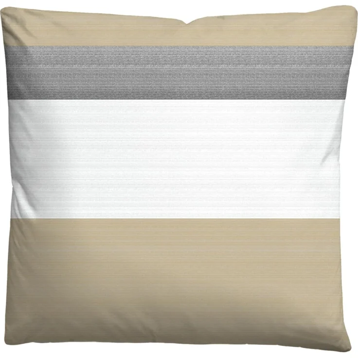 Traumhaft schlafen - Castell - Markenbettwäsche Thermo-Fleece Bettwäsche 0360443 LÄNGSSTREIFEN, kitt, 1x 155x220 cm + 1x 80x80 cm – Bild 3