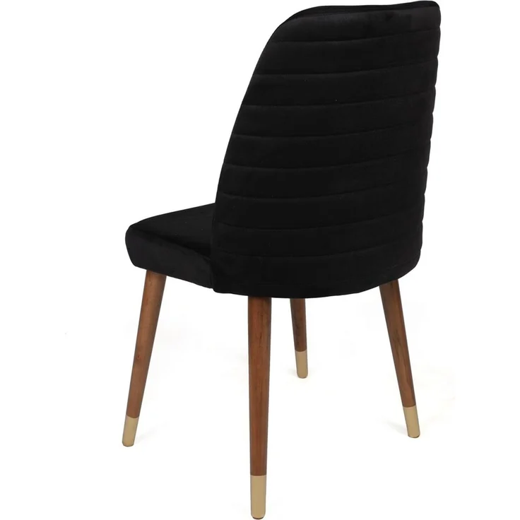 Skye Decor 'Hugo-386 V2' Stuhlset (2-teilig), Schwarz / Walnuss, 50 x 90 x 49 cm – Bild 3
