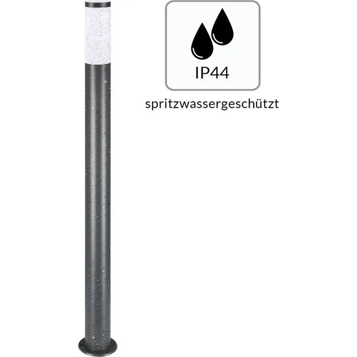monzana Gartenleuchte, Wegeleuchte mit Bewegungsmelder, Einstellbar Edelstahl 100cm IP44 Außenlampe Garten Außen Anthrazit