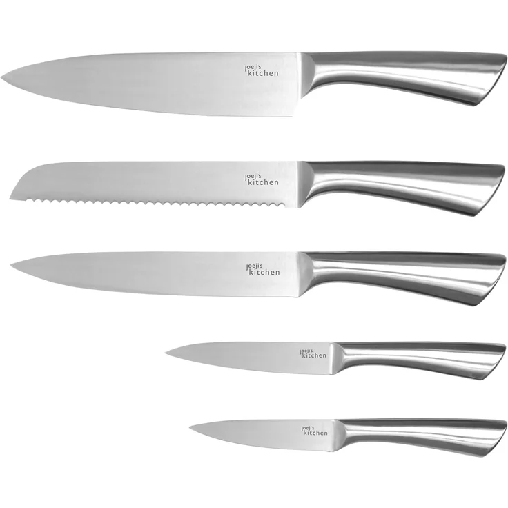 JOEJI’S KITCHEN Universalküchenmesser 5-in-1 Messerset aus Edelstahl - Scharfe Küchenmesser Set – Bild 8