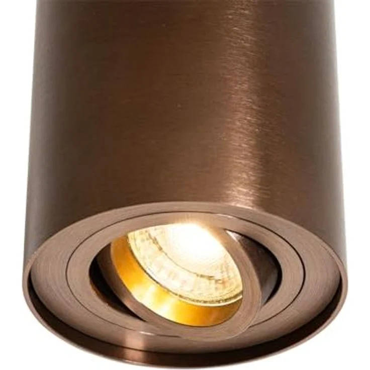 Qazqa LED Aufbaustrahler Rondoo up, ohne Leuchtmittel, GU10, Bronze, Modern, Aluminium, 1-flammig – Bild 2