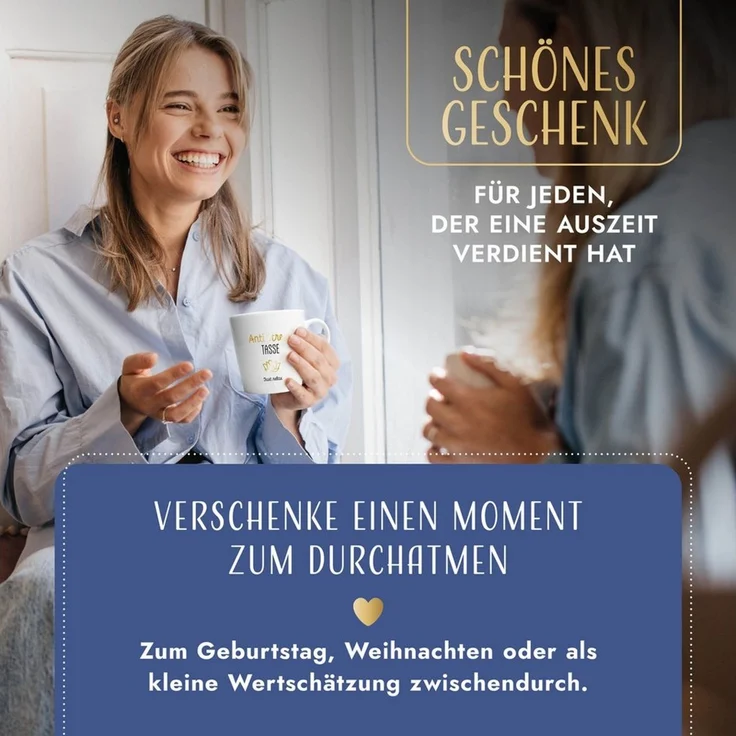 Amari ® Anti-Stress Tasse – Geschenk für die Beste Freundin – Lustiger Kaffeebecher & Teetasse – Dankeschön Freundin Geschenkidee – Bild 1