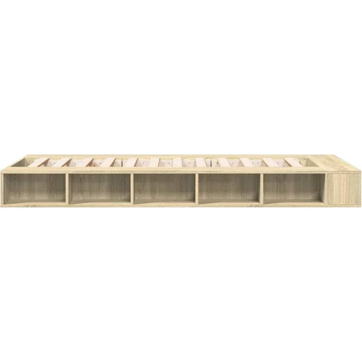 vidaXL Bettgestell Sonoma-Eiche 100x200 cm Holzwerkstoff 3280512 – Bild 5