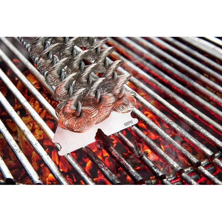 Gefu borstenfreie Grillbürste BBQ, Schwarz/Silber, 44 cm – Bild 4