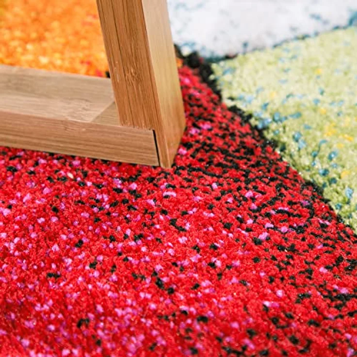 merinos Teppich Belis 22605, rechteckig, Höhe: 18 mm, Wohnzimmer, moderner farbenfroher Kurzflorteppich – Bild 4