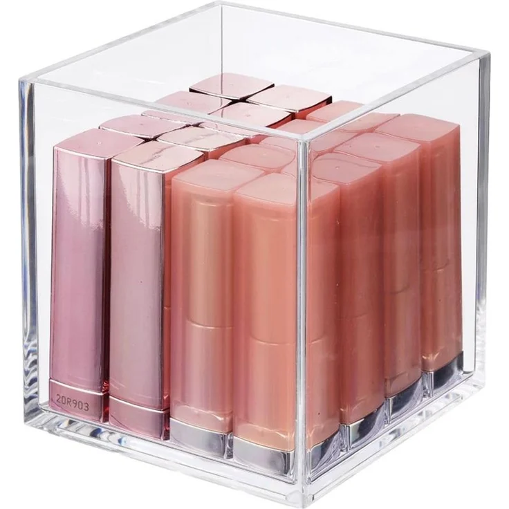 mDesign Kosmetik Organizer Aufbewahrung Ablage 3er-Set quadratisch Transparent – Bild 7