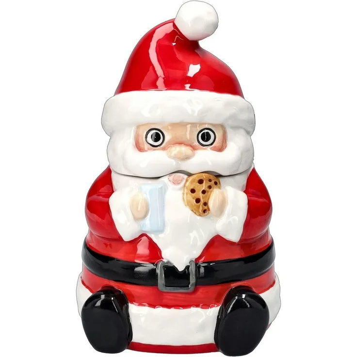 Figuren Shop GmbH Keksdose Keksdose - Weihnachtsmann Santa Claus - Weihnachten Weihnachtsdeko, Keramik