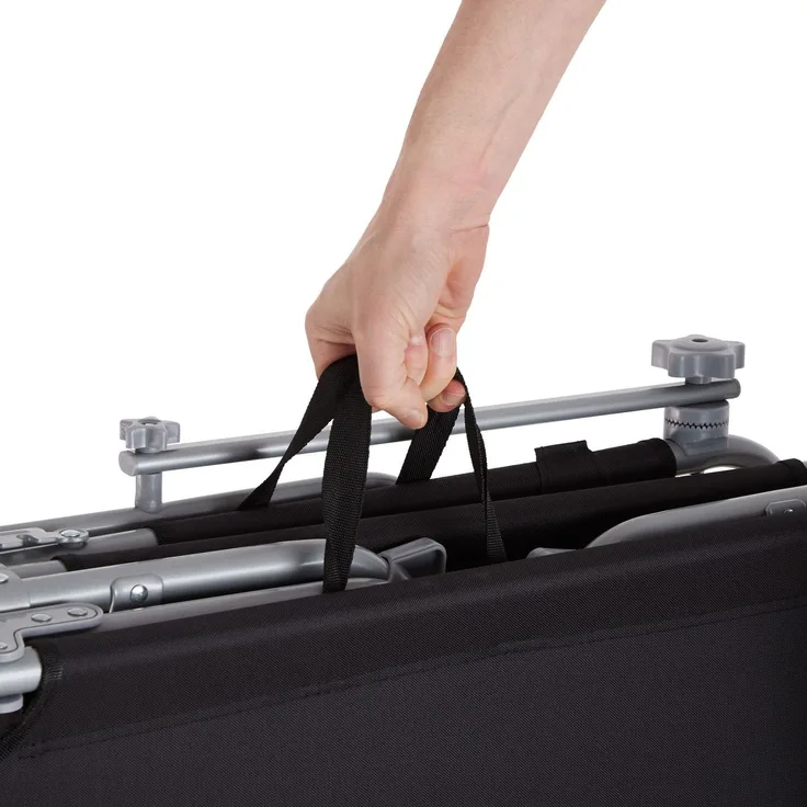 tectake Gartenliege Sonnenliege 4-stufig mit Kopfpolster, 1, 1 St, 1tlg, klappbar