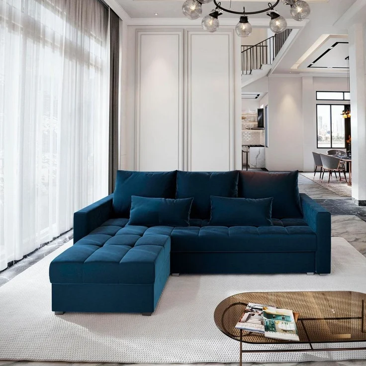 Masseno Ecksofa KOS PIK mit Schlaffunktion L-Form, Sofa mit Bettkasten – Bild 1