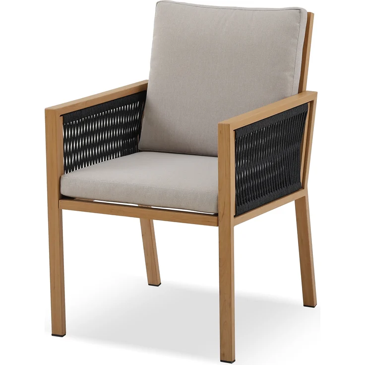 Gardissimo 'LUKA' Ecklounge, Aluminium-Gestell in Holz-Optik, Wasserabweisende Kissen – Bild 8