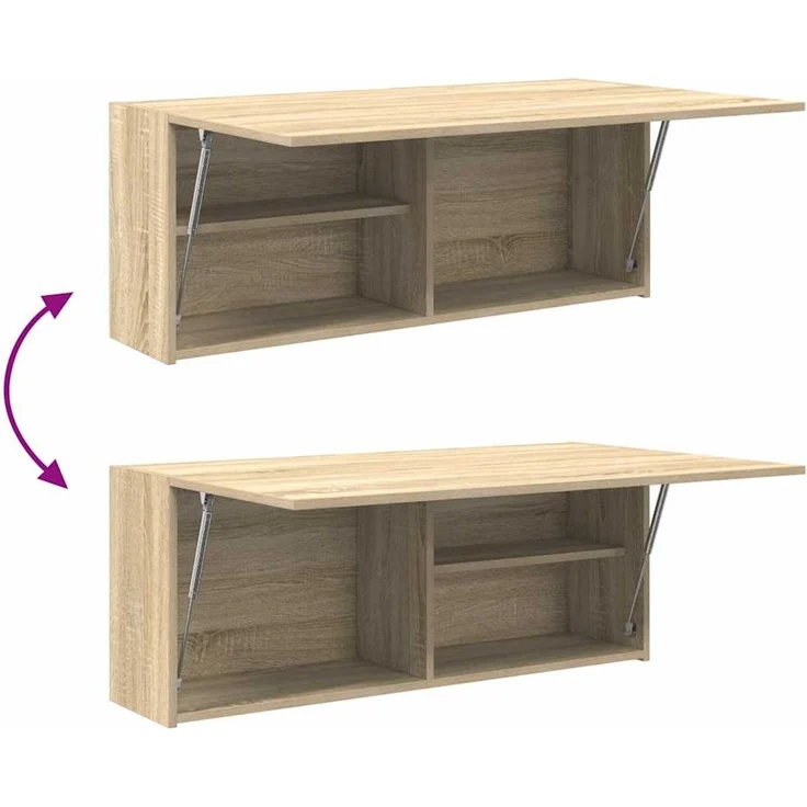 vidaXL Bad-Wandschrank Sonoma-Eiche 100x25x40 cm Holzwerkstoff 860105 – Bild 8