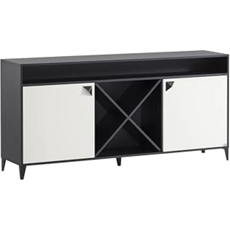 LOOKS BY WOLFGANG JOOP Sideboard Classic, schwarz matt/cremebeige, 179,2 x 39 x 85,8 cm – Bild 1
