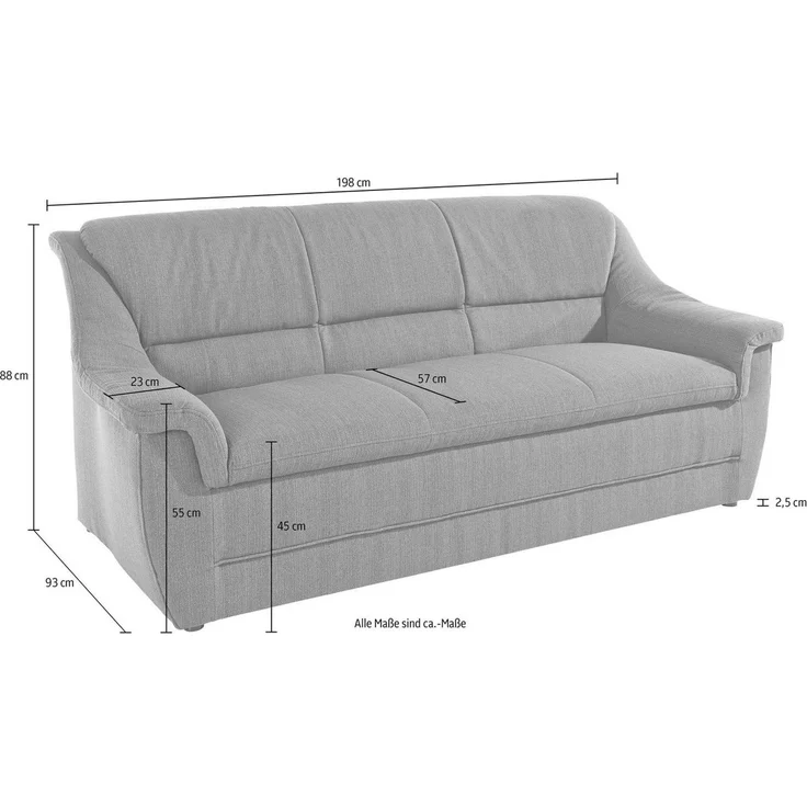 DOMO collection 3-Sitzer Lale, optimal für kleinere Räume – Bild 3