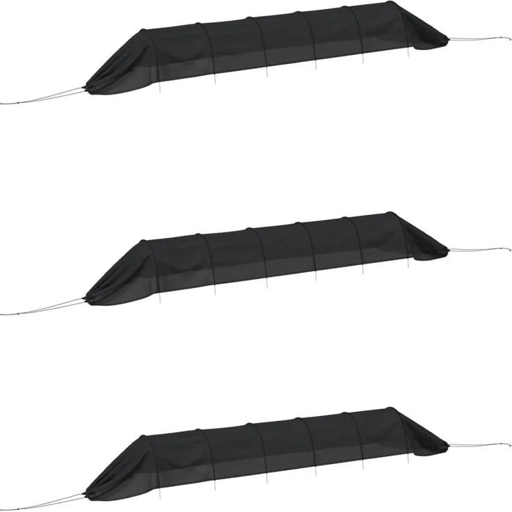 vidaXL Netztunnel 3 Stk. Schwarz Stahl und Polyethylen 3281500 – Bild 2