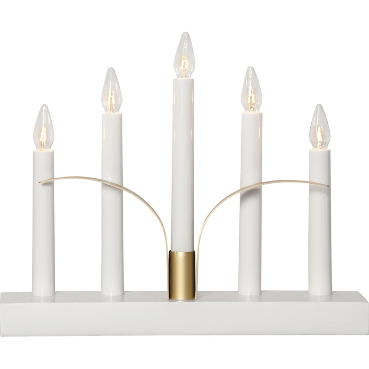 Kerzenleuchter Lilja weiß gold 5-flammig B 30cm