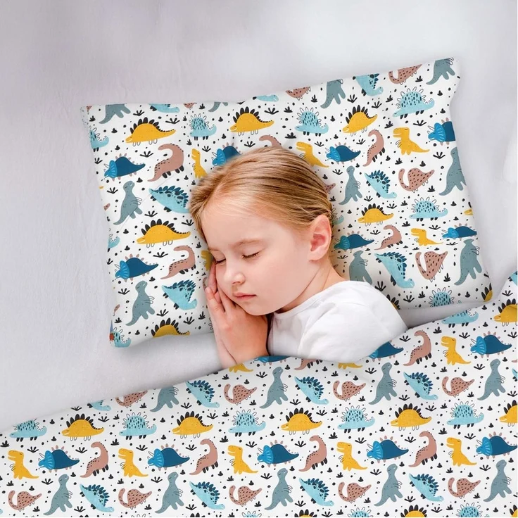 Amilian Kinderbettwäsche 100x135 - Bettwäsche Kinder - Kopfkissenbezug 40x60 cm Babybettwäsche, 2 teilig, 100% Baumwolle, für Mädchen und Jungen – Bild 3