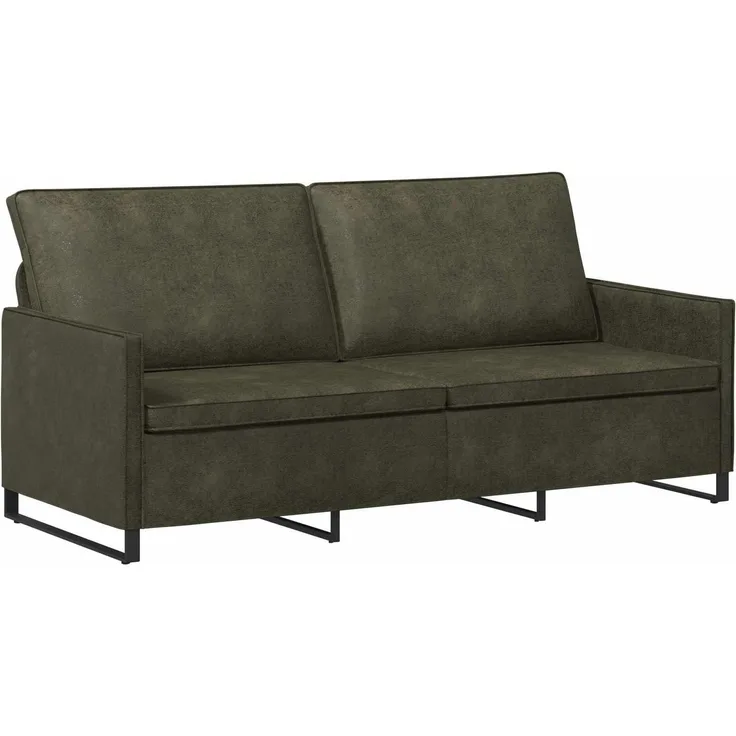 vidaXL 3-Sitzer Sofa Olivegrün 190 x 81 x 82 cm Kunstwildleder 42041002