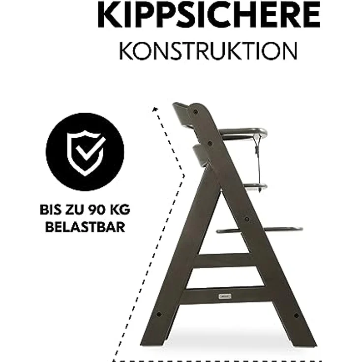 Hauck Hochstuhl Alpha + Select charcoal – Bild 4