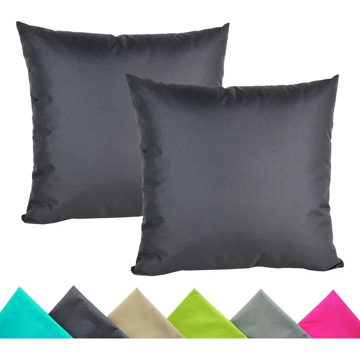 JACK Kissenbezüge 2er Set 40x40cm Outdoor Wasserfest, (2 Stück), 2x Kissenhülle, strapazierfähig, wasserabweisend, Innen & Außen – Bild 1