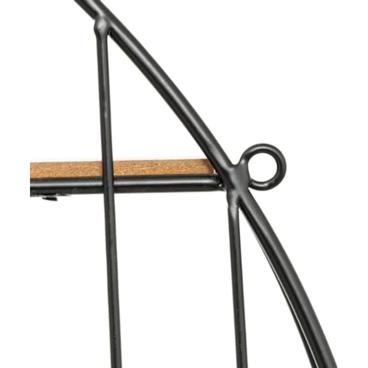 Atmosphera Createur d´interieur Wandregal Zina, Schwarz, Metall, 56x12x56 cm, runde Form mit Spiegel, für Dekoration und Bücher – Bild 4