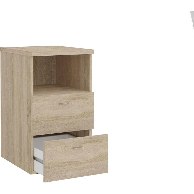 Nachtkonsole >COLIMA 1< in Eiche Dekor - 35x61,5x39,9cm (BxHxT) – Bild 4