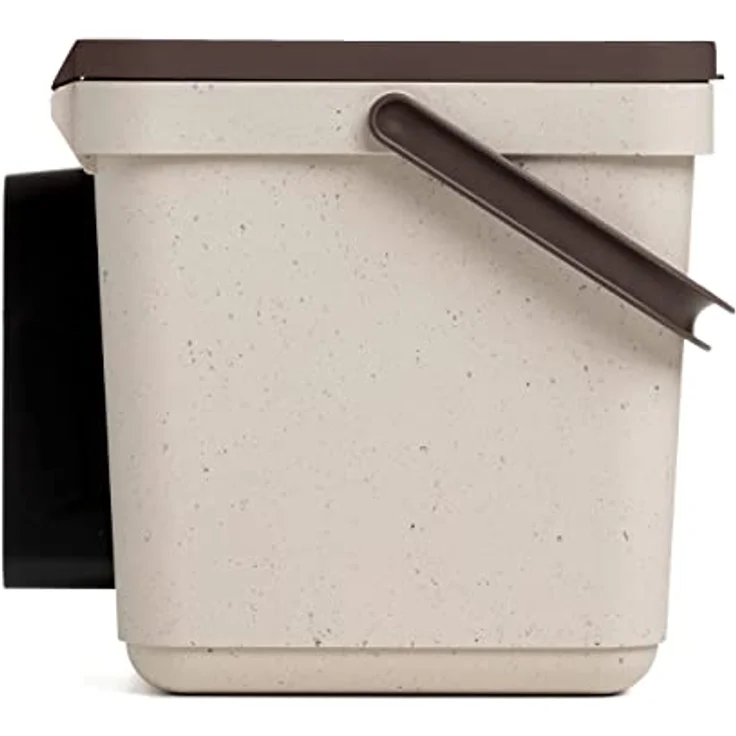 TATAY Biomülleimer Küche 6L | Organischer Abfalleimer Smart mit Halterung und Schrauben | Kompaktes und Funktionales Design | Aus 100 % recyceltem Material | 26,5 x 20,5 x 18,5 cm, Ecohome – Bild 3