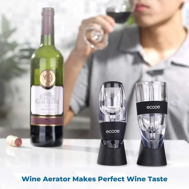 ecooe Wein Dekanter Aerator Set mit massivem Stand und Reisetasche – Bild 5