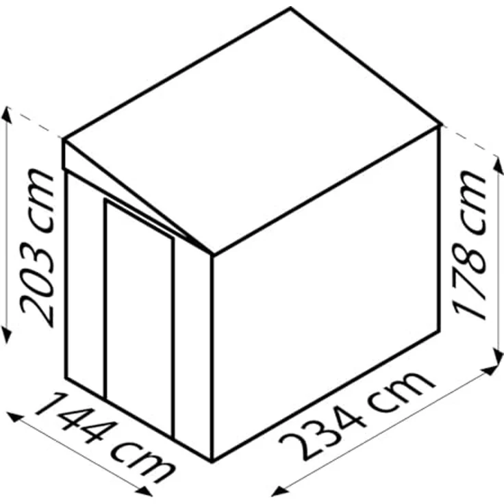 Globel Gerätehaus "Wand-Zierde Lean To 58", anthrazit – Bild 5