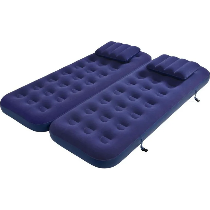 Avenli Luftmatratze Luftbett Camping für 1 Person 2 x 191 x 73x22 cm Single-Size, (aufblasbar Ideal als Reisebett oder Isomatte, 1-St, Set mit Luftpumpe und Kissen), Indoor und Outdoor mit beflockter Oberfläche