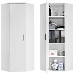 mokebo® Eckschrank 'Der Lange' moderner Mehrzweckschrank, Schrank & Haushaltsschrank, Made in Germany | 64 x 180 x 64 (B/H/T in cm)