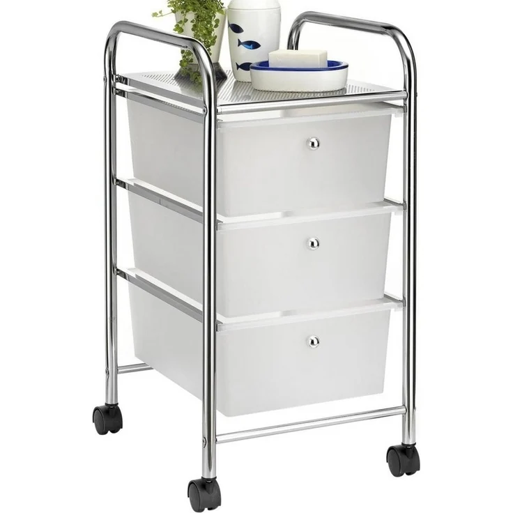 IDIMEX Beistellwagen GINA, Rollcontainer Rollwagen Friseur Kosmetik Badregal mit 3 Schubladen – Bild 1