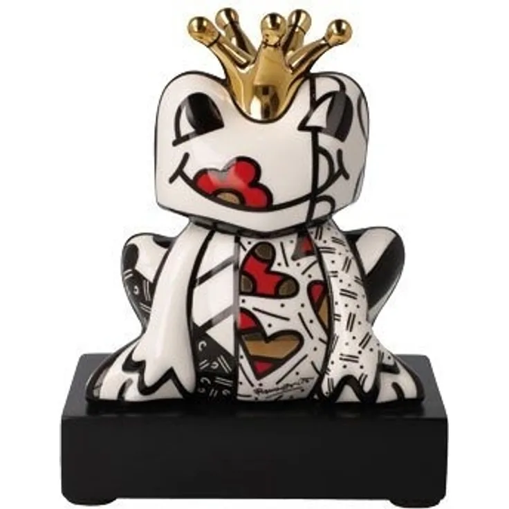Goebel Figur Romero Britto - Golden Prince, Pop Art, Porzellan, Bunt, 14. 5 cm, 66453181