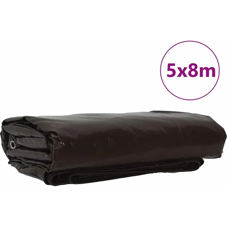 vidaXL Plane 650g / m² Braun 5 x 8 m Canvas mit PVC-Beschichtung 42017728 – Bild 2