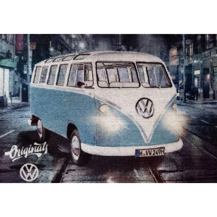 BERONAGE Fußmatte VW Volkswagen Fußmatte Bulli Originals 50x70 cm Vintage Fußabstreifer – Bild 2