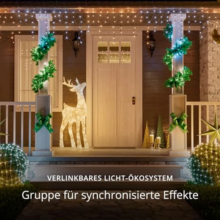 Twinkly Strings 400 LED Weiß, LED-Lichterkette für Draußen und Drinnen, LED-Lichter von Warm bis Kalt, Kompatibel mit Alexa und Google Home, IP44, Weihnachtsdeko, App-Steuerung, Schwarzes Kabel, 32m – Bild 6