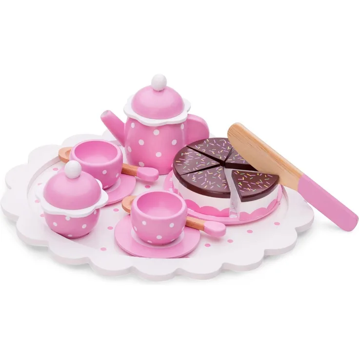 New Classic Toys - 10620 - Kinderrollenspiele - Kaffee/Tee Service m. Kuchen