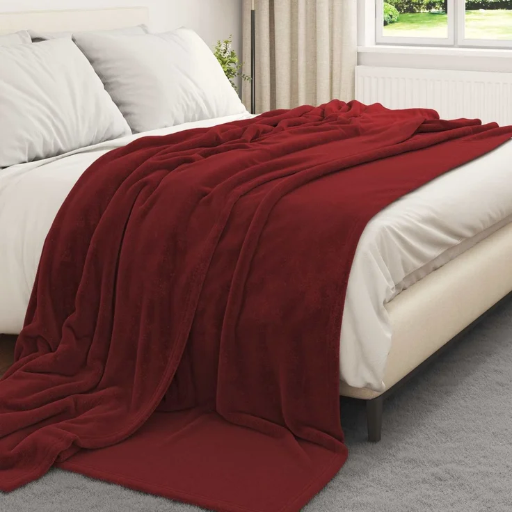vidaXL Wohndecken 6 stk. Bordeauxrot 270 x 240 cm 10,11 kg Fleece 42016820 – Bild 3